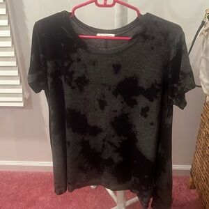 Grey/black tie dye short sleeve top-tag is gone, size is approx.